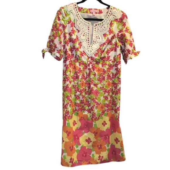 Lilly Pulitzer Falling For You Dress Multicolor Floral Summer Size 8 - Picture 2 of 6